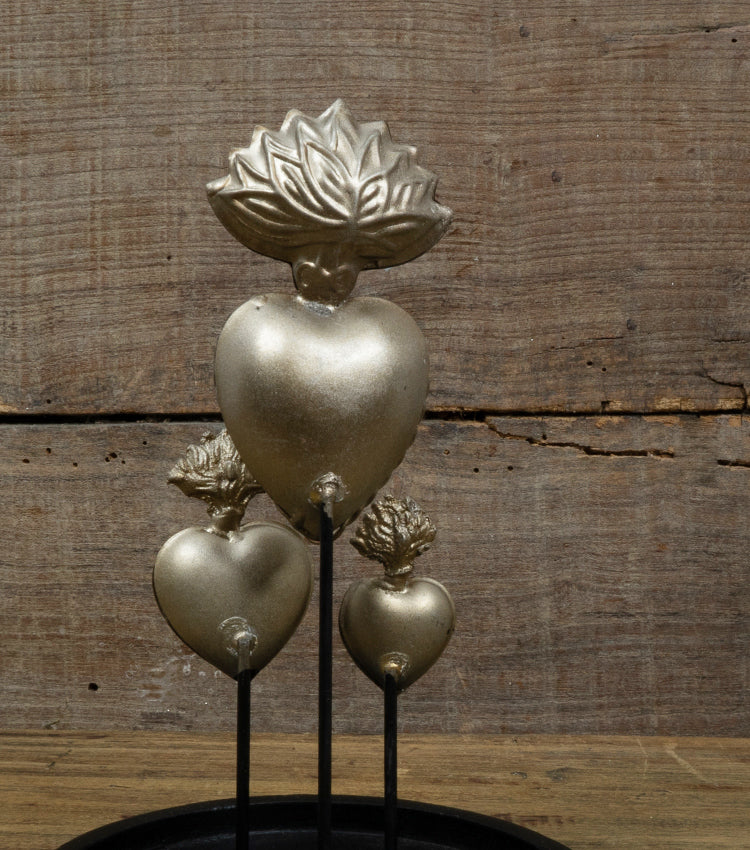 Cuori "Ex Voto" in peltro