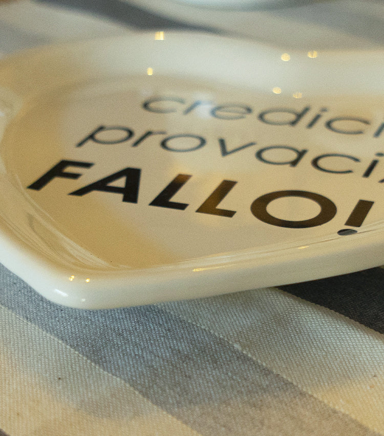 Piattino a forma di cuore "Fallo!" in ceramica