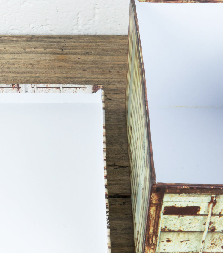 Scatola "container" gialla piccola in cartone