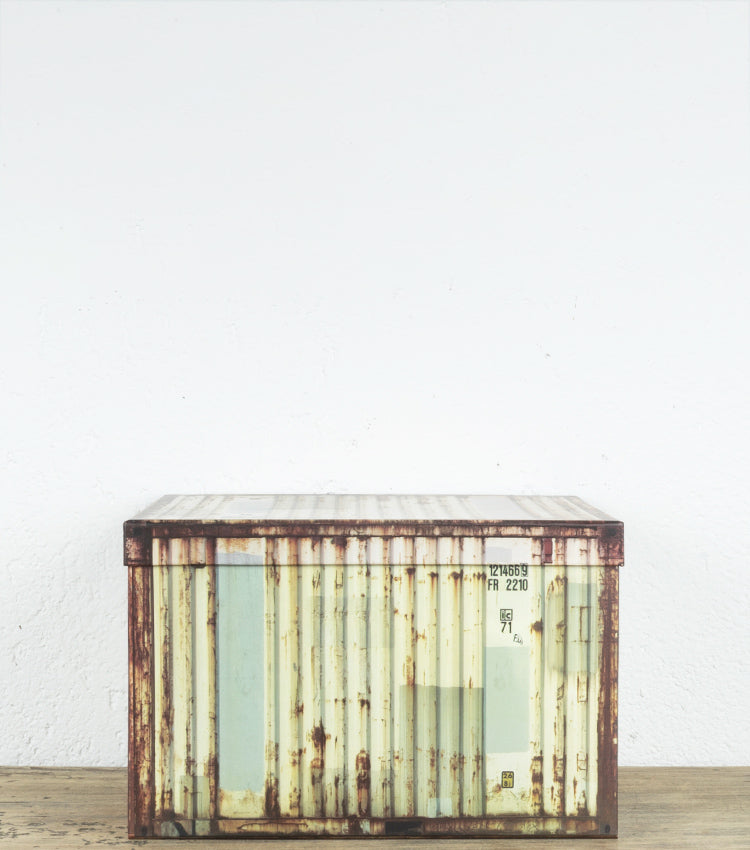 Scatola "container" gialla grande in cartone