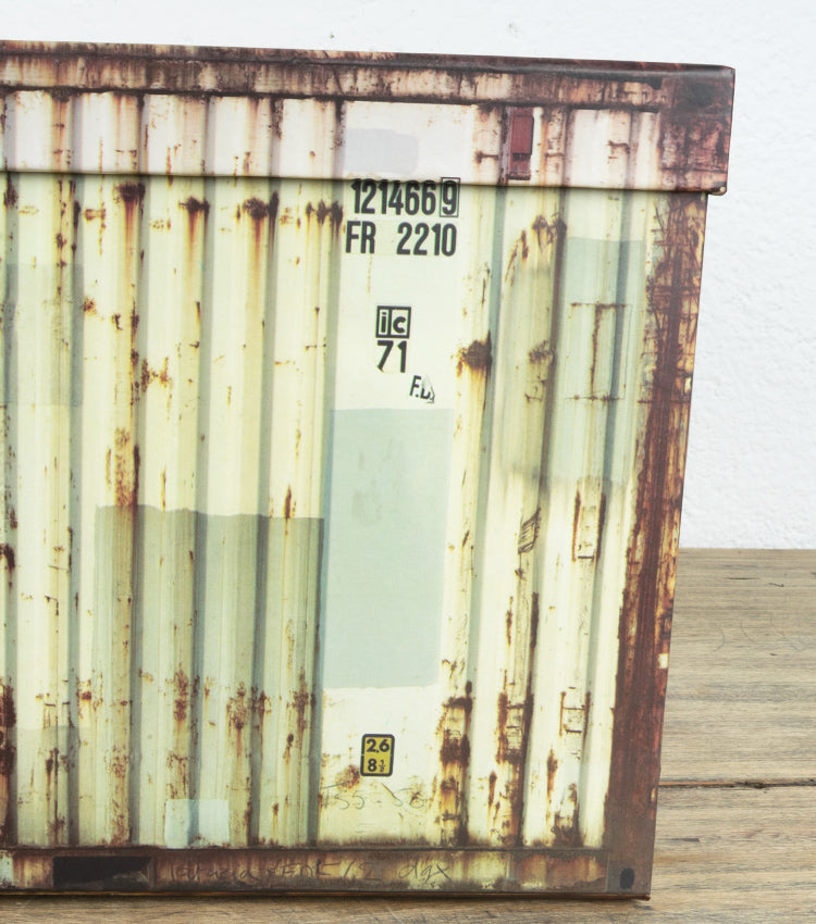 Scatola "container" gialla grande in cartone