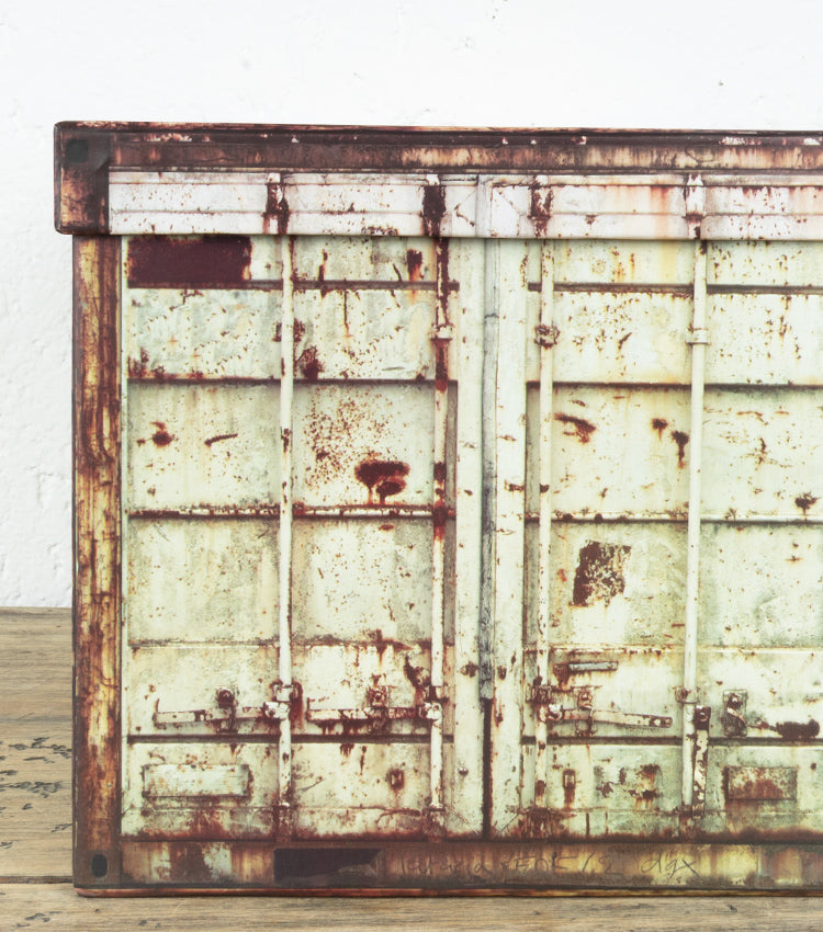 Scatola "container" gialla grande in cartone