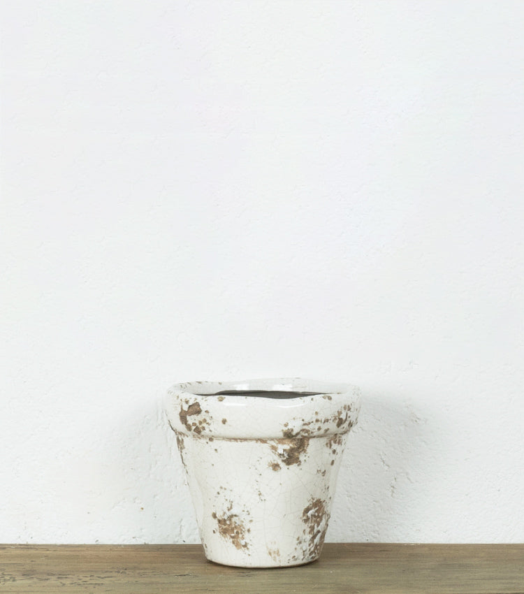 Vaso in cotto smaltato grande