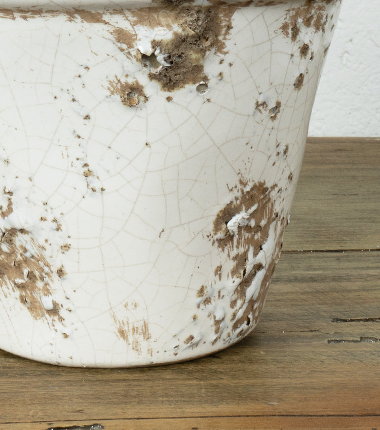 Vaso in cotto smaltato grande