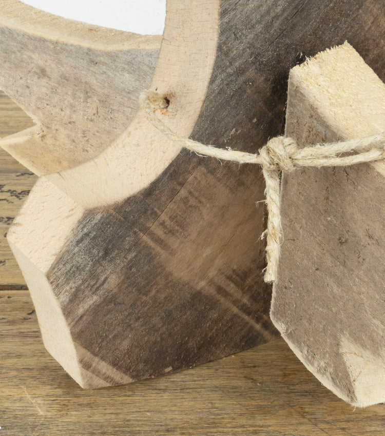 Uccellino in legno e metallo grande