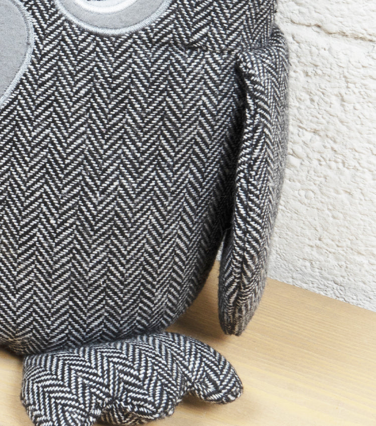 Gufo ferma-porta in cotone