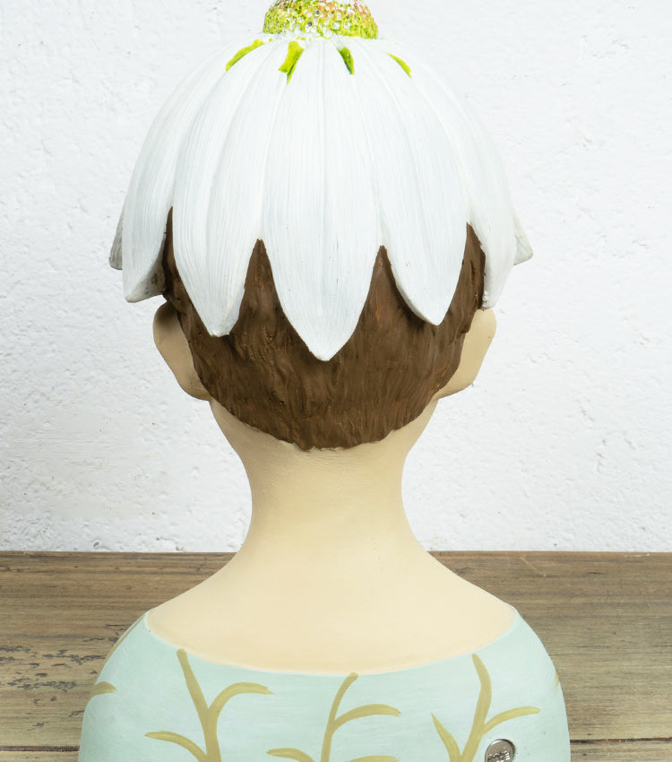 Busto con margherita in resina