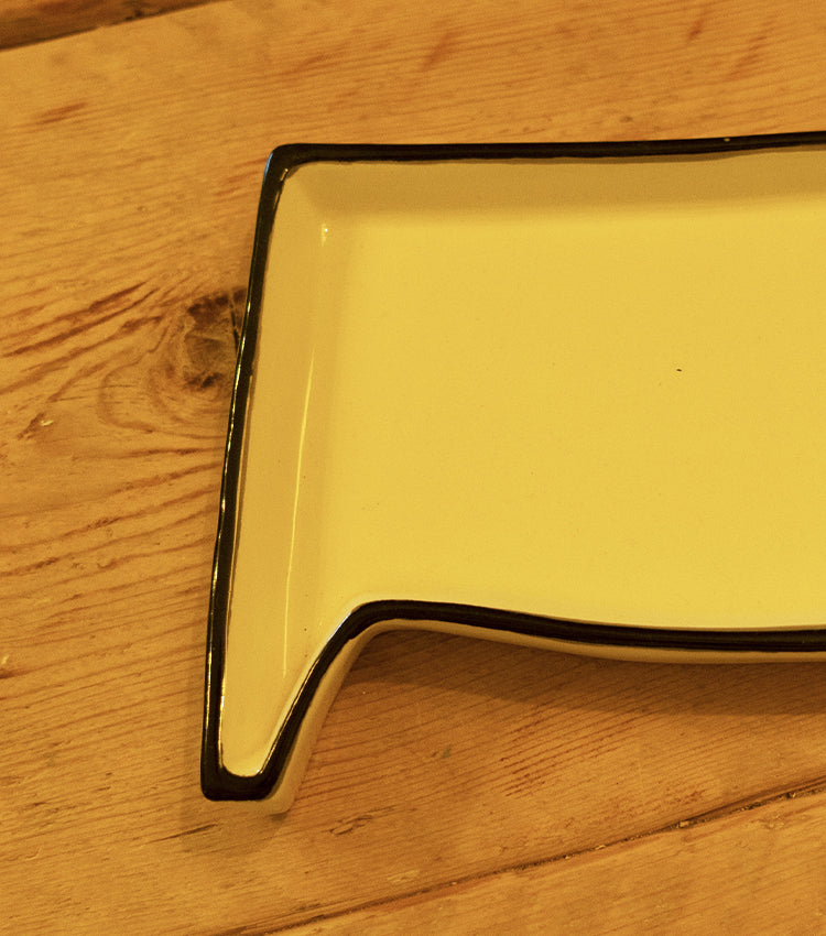 Mucca porta-mestoli in ceramica