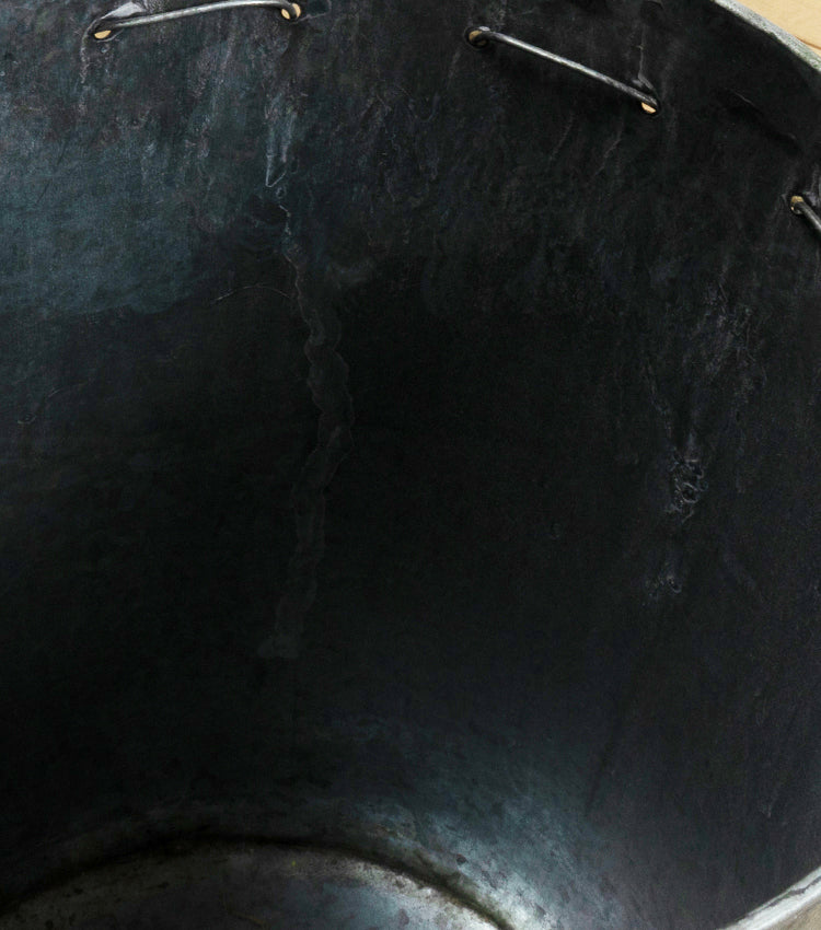 Secchio in latta e legno piccolo