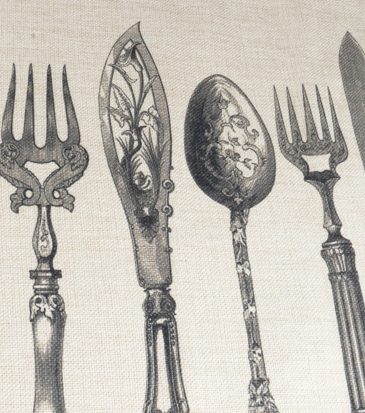 Ranner con posate in juta