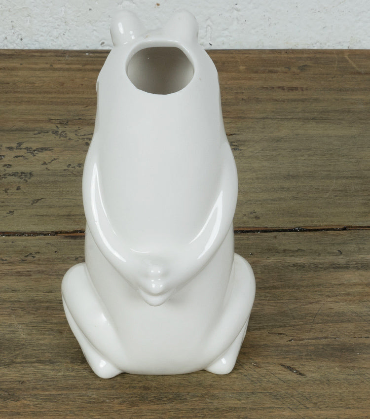 Vasetto a forma di rana in ceramica