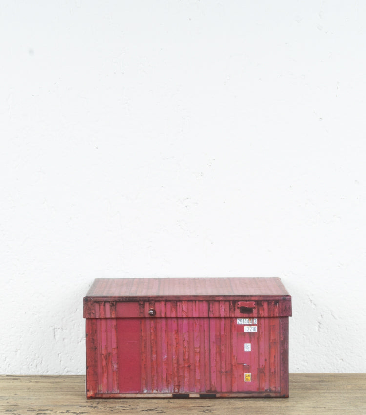 Scatola "container" rossa piccola in cartone