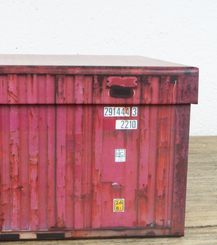 Scatola "container" rossa piccola in cartone