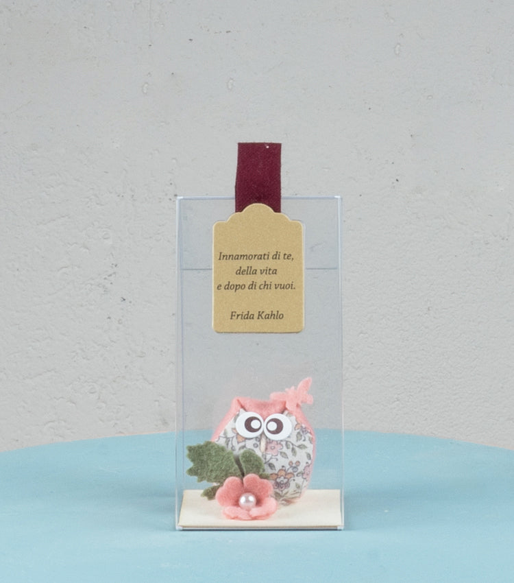Gufetto Porta-Fortuna con aforisma di Frida Kahlo