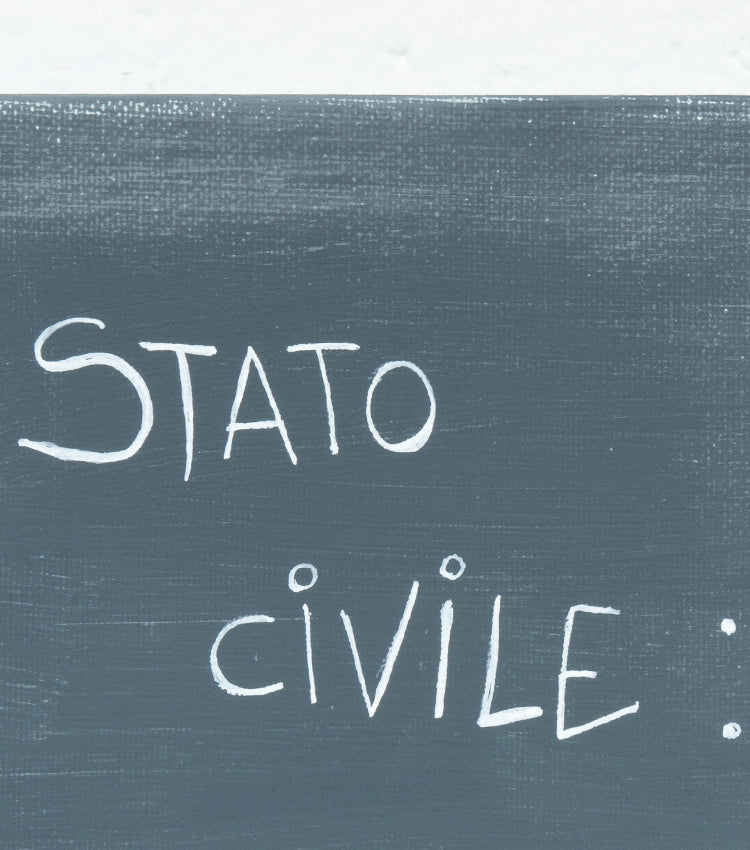 Quadro in tela "STATO CIVILE"