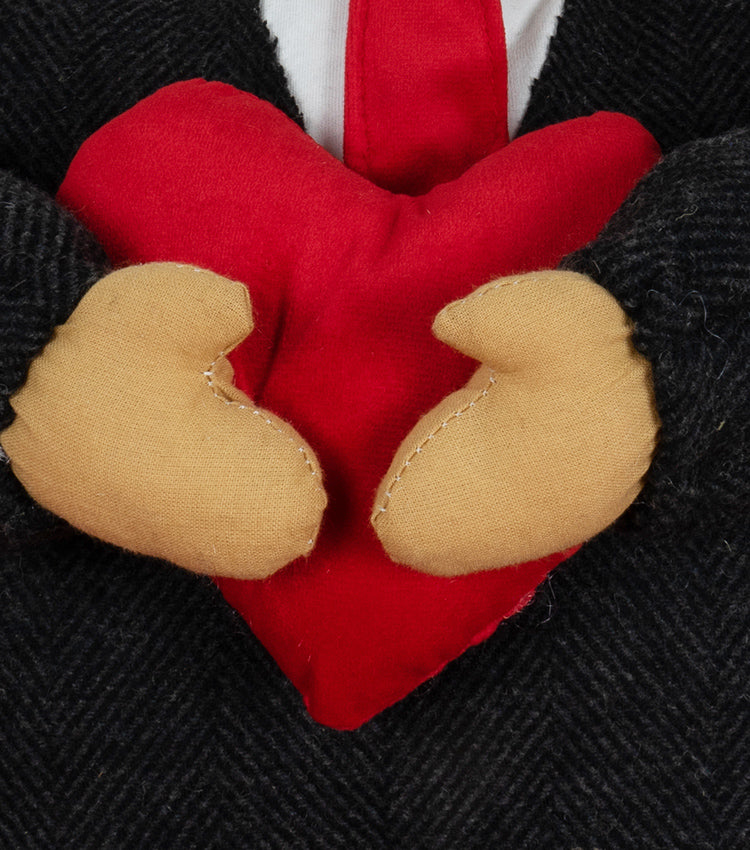 Cuscino a forma di un uomo in lana e cotone