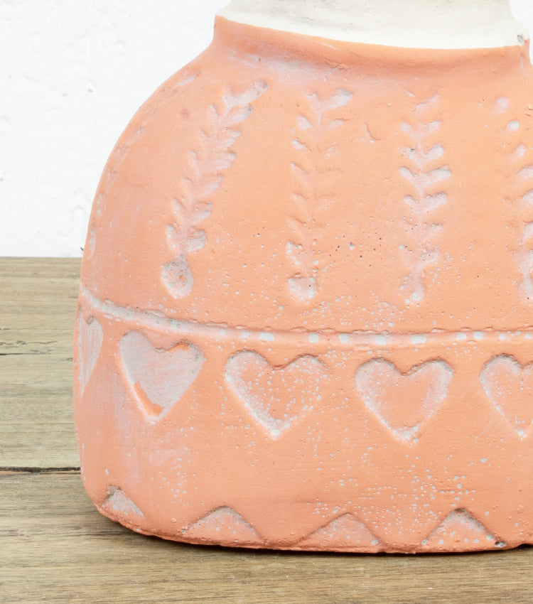 Vaso a forma di busto in cemento piccolo