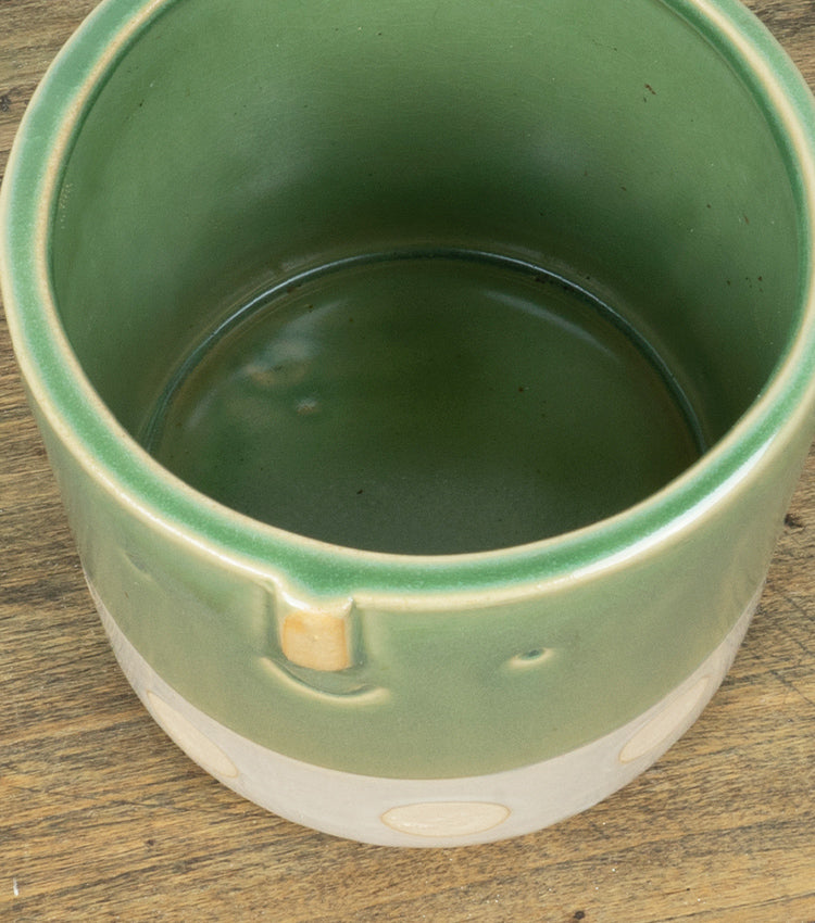 Vasetto con volto in ceramica