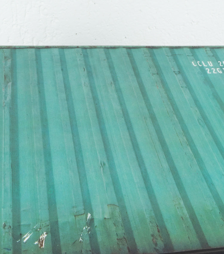 Scatola "container" verde grande in cartone