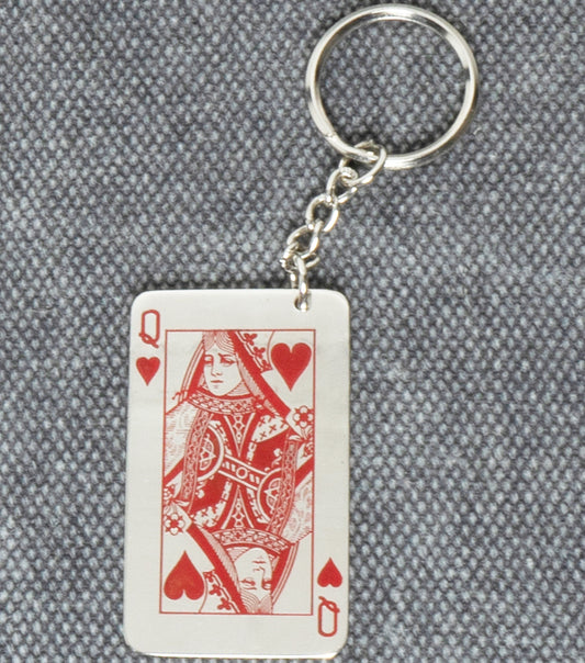 "Porta-Chiavi Regina di Poker" in metallo