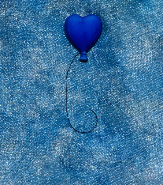 Palloncino a forma di un Cuore blu in ceramica