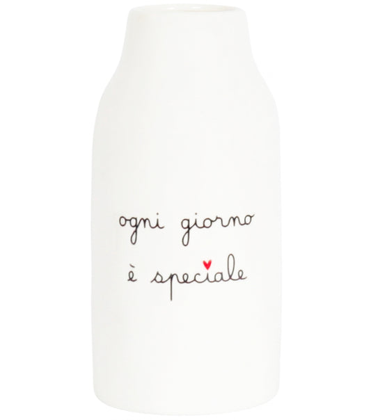 Vasetto "ogni giorno è speciale" grande in ceramica