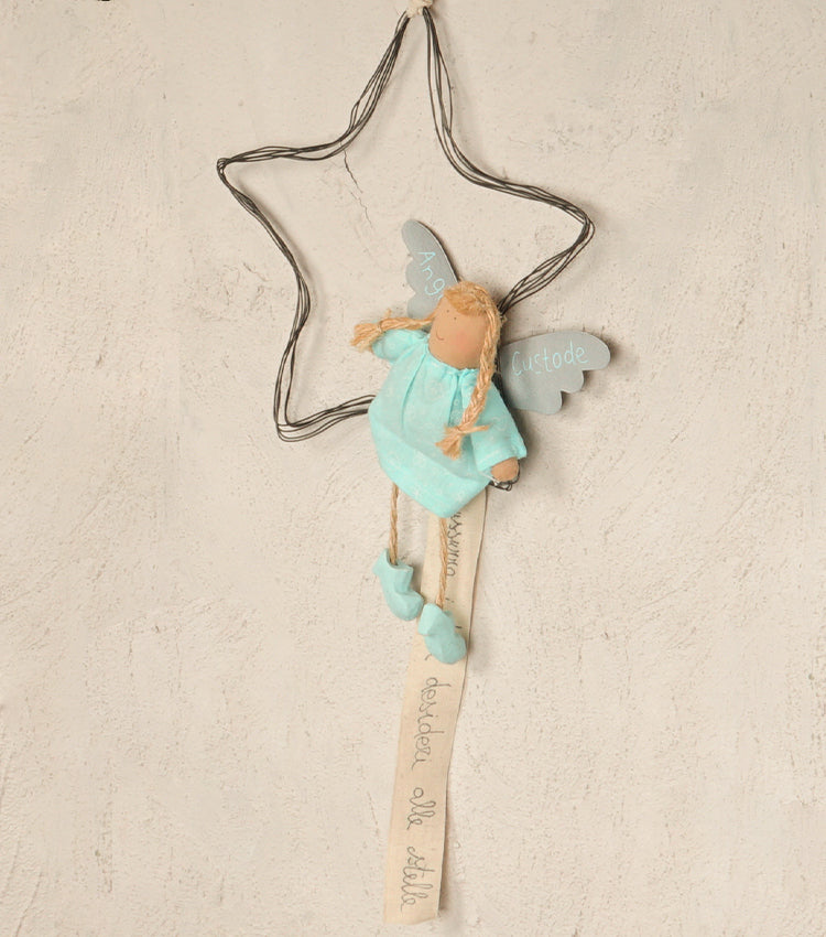 Stellina "sussurra i tuoi desideri alle stelle" con uno "Angelo Custode"