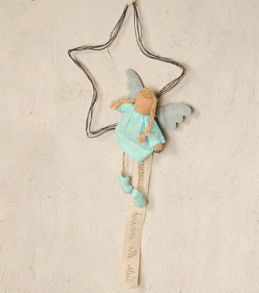 Stellina "sussurra i tuoi desideri alle stelle" con uno "Angelo Custode"