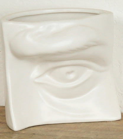"Vaso con un Occhio e un Sopracciglio" in ceramica