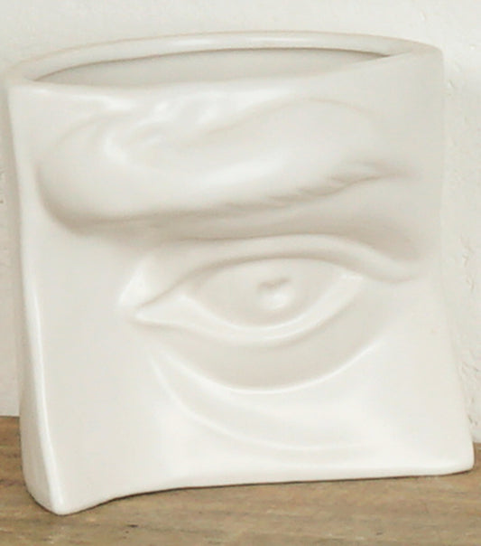 "Vaso con un Occhio e un Sopracciglio" in ceramica