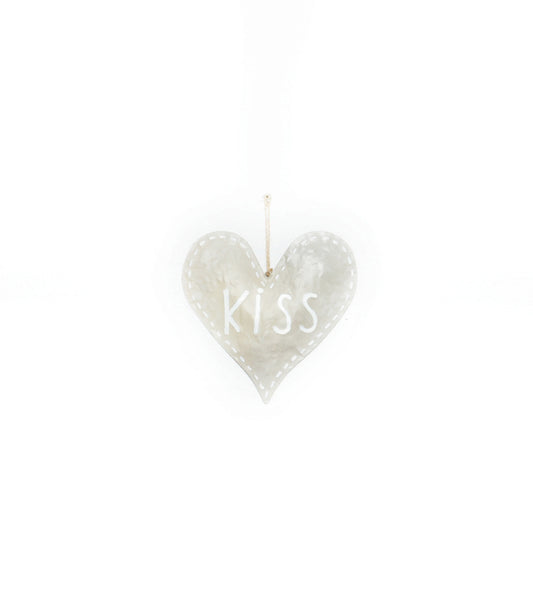 Cuore "KISS" in latta