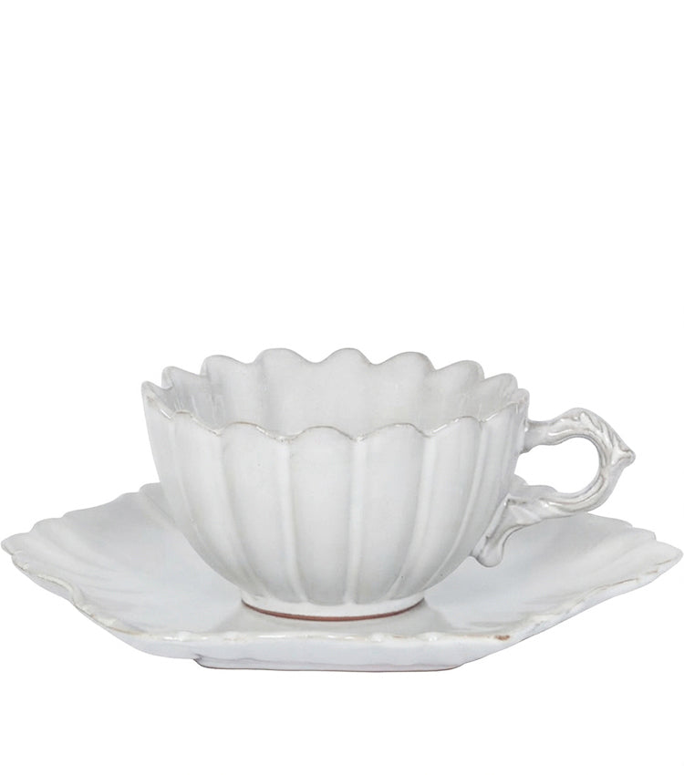 Set con Tazza da Tè e Vassoio Provenzali in ceramica