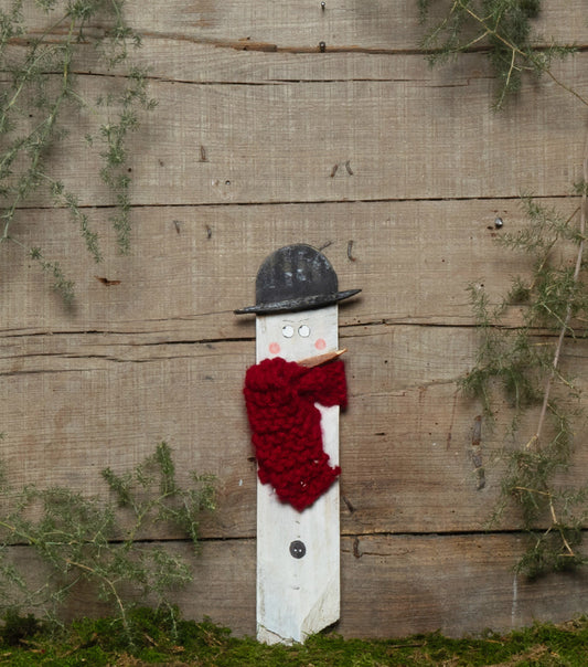 Pupazzo di Neve in legno e lana