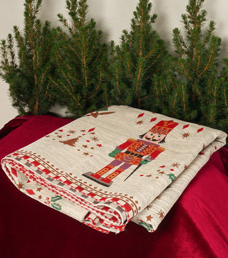 Tovaglia con gli Schiaccianoci in cotone 140x360