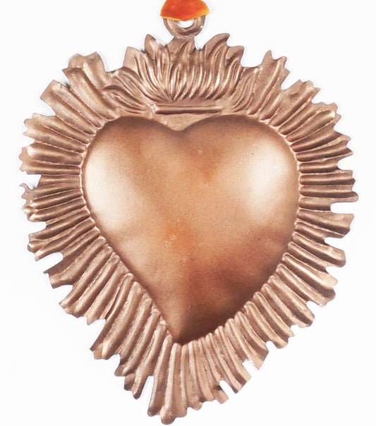"Cuore Ex Voto con i Raggi" in metallo