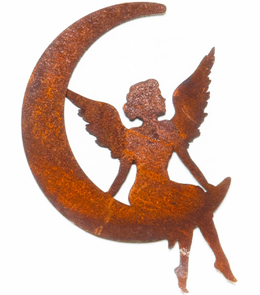 "La Fatina sulla Luna" grande in corten