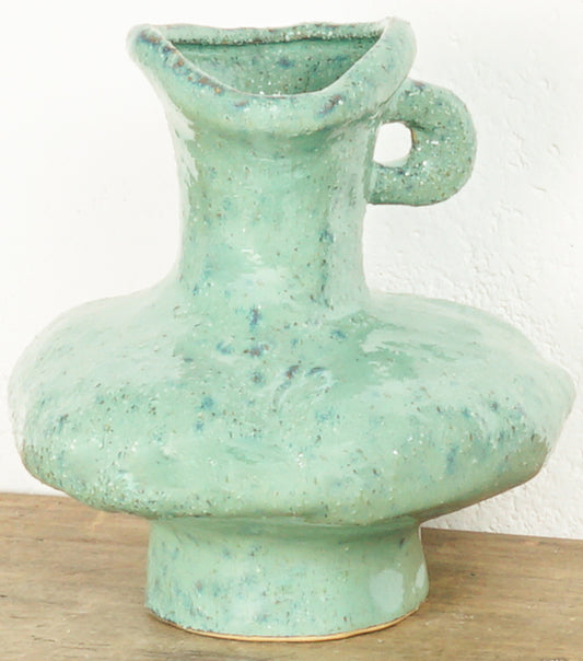 "Brocca Allungata" in cotto smaltato piccola