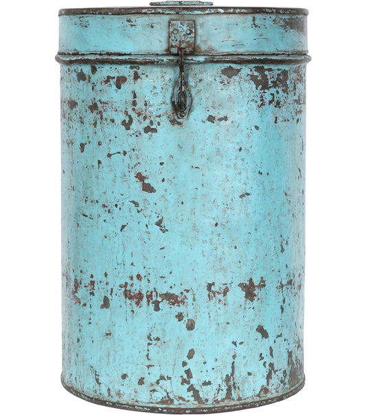 Barile Vintage in metallo dipinto