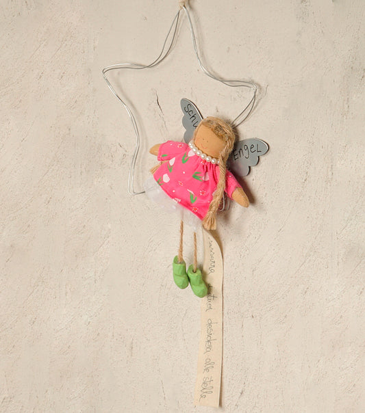 Stellina "sussurra i tuoi desideri alle stelle" con uno "Schutz Engel"