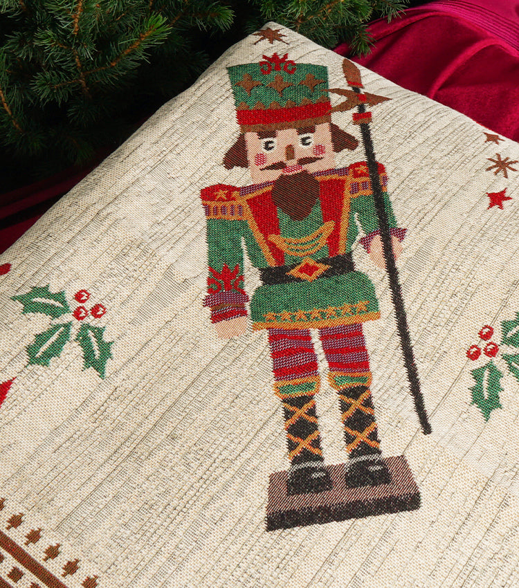 Tovaglia con gli Schiaccianoci in cotone 140x360