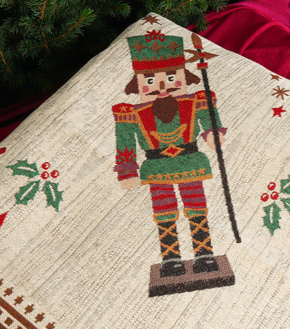 Tovaglia con gli Schiaccianoci in cotone 140x360