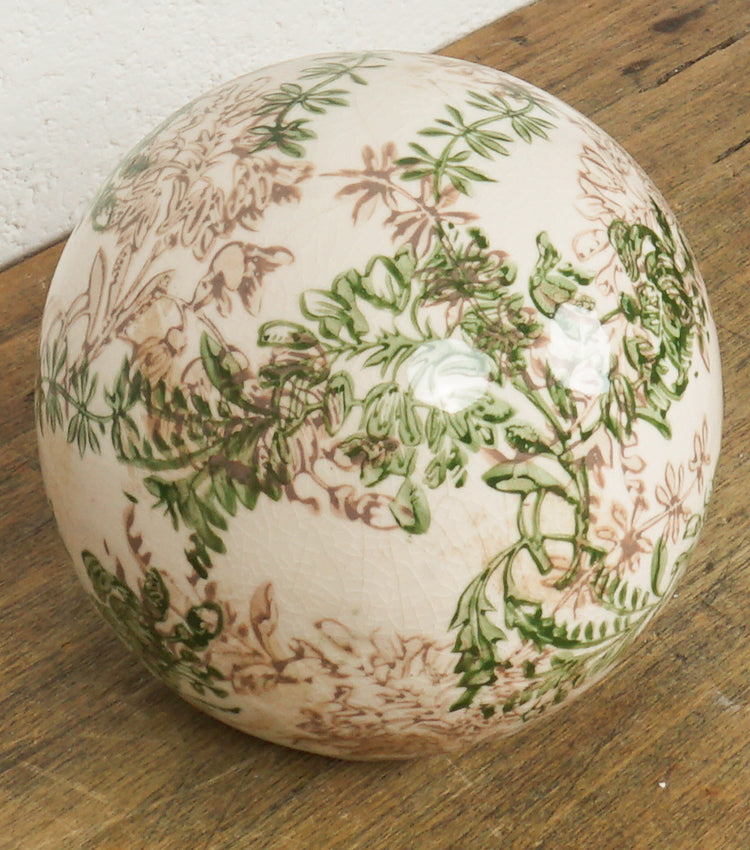 Sfera con Decorazioni in cotto smaltato