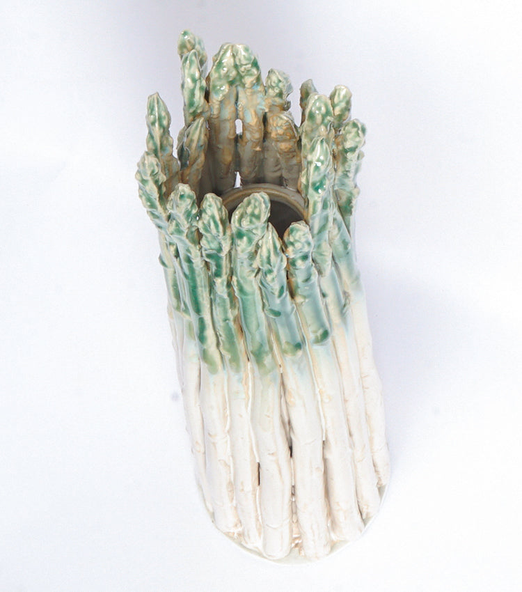 "Vaso con gli Asparagi" in ceramica