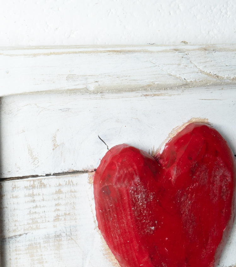 Quadretto con un Cuore in legno