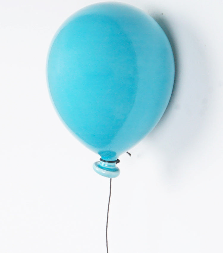 Palloncino azzurro grande in ceramica