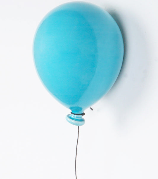 Palloncino azzurro grande in ceramica