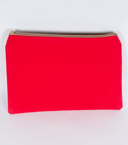 Pochette con Ciliegie color beige e blu in cotone