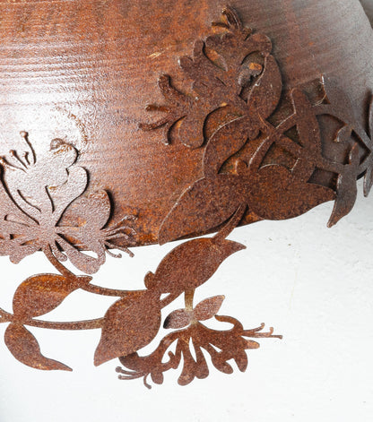 Lampadario con Decorazioni Floreali in corten grande