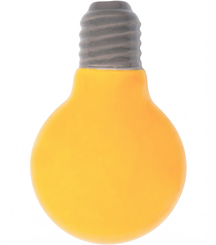 Vaso a forma di una Lampadina color "giallo ocra" in ceramica