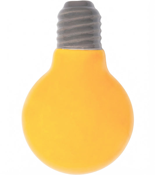 Vaso a forma di una Lampadina color "giallo ocra" in ceramica